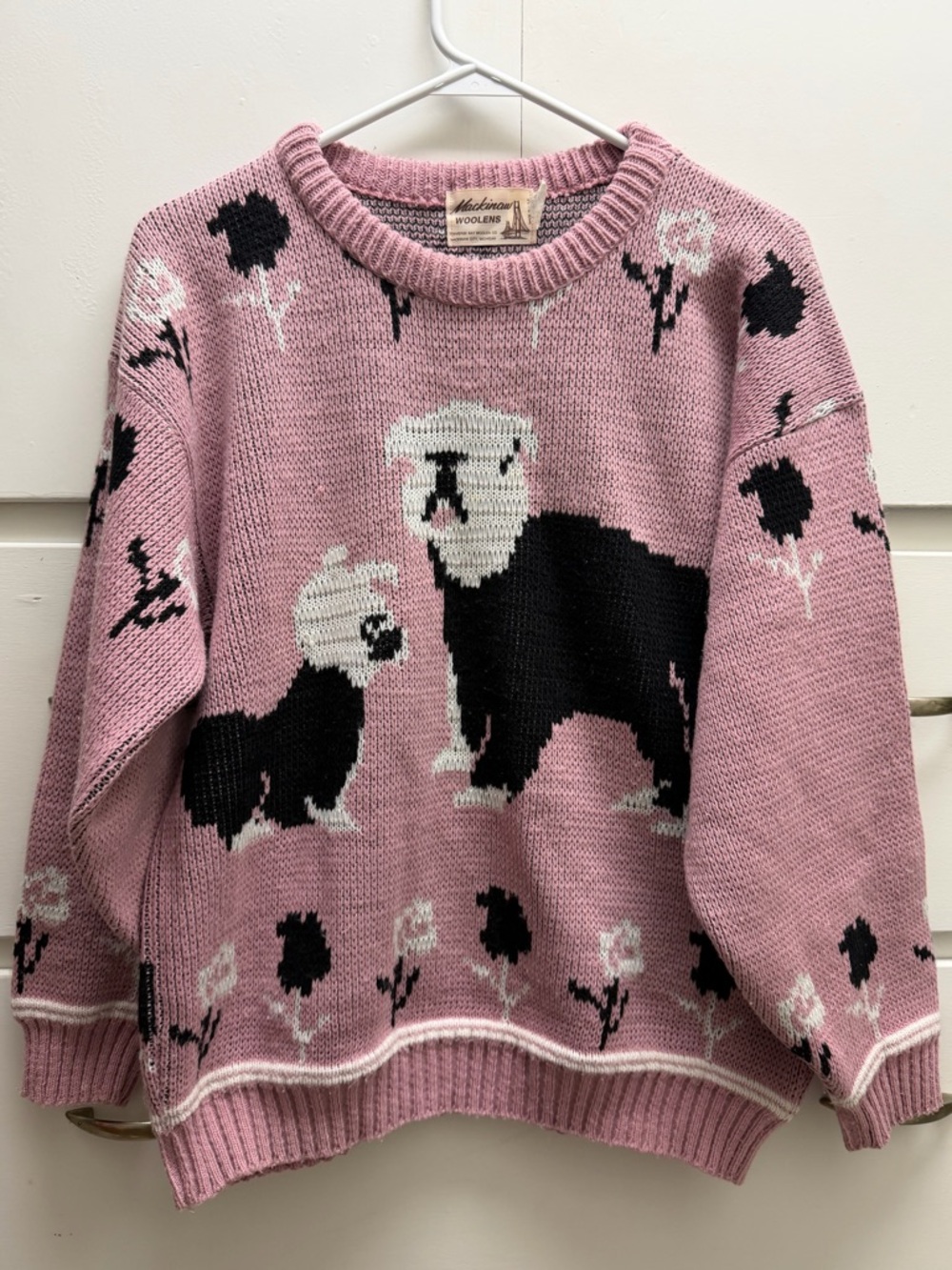 Vintage 80s Mackinaw Woolens Traverse Bay Woolen Co Michigan Knit Sweater M
